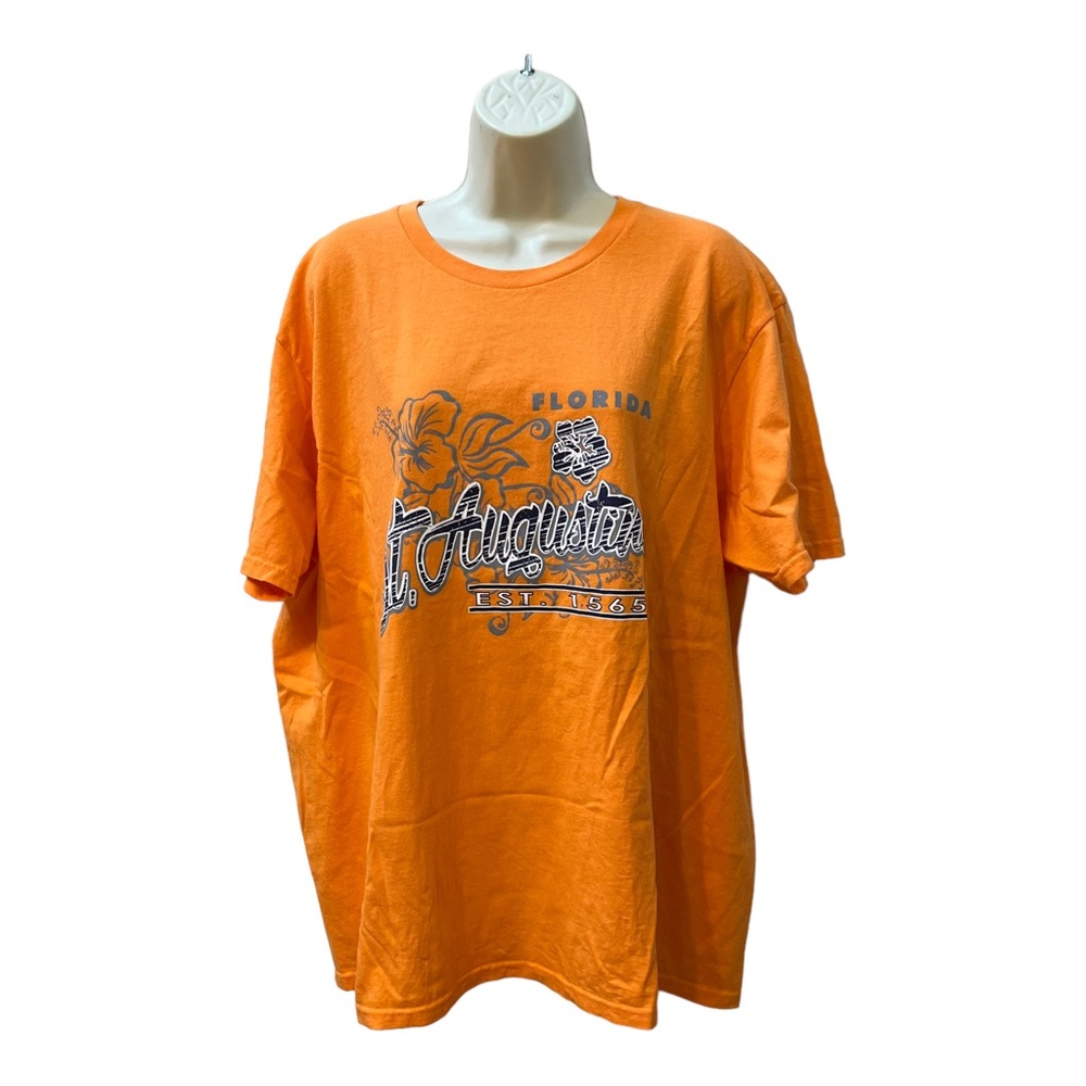 Yazbek Vintage Florida St. Augustine Orange Cotton Tee Shirt Men’s 2XL